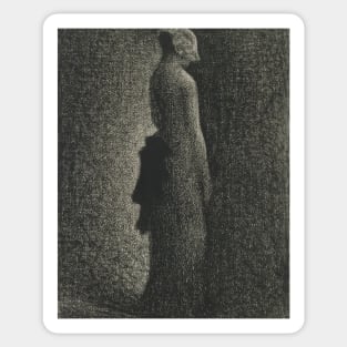 The Black Bow by Georges-Pierre Seurat Sticker